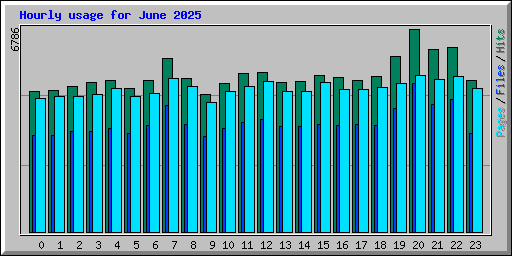 Hourly usage for June 2025