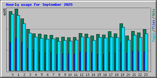 Hourly usage for September 2025